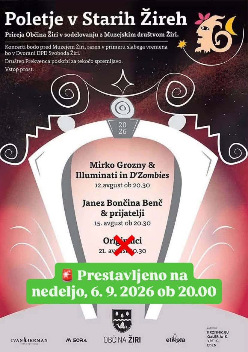 🔆🎶 POLETJE V STARIH ŽIREH 2026 🎶🔆
